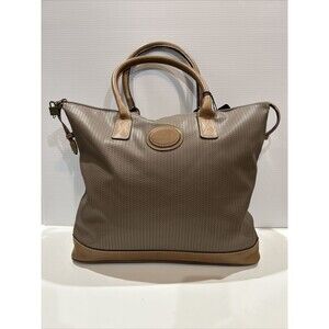 Vintage Ricardo of Beverly Hills Beige Tote Travel Overnight Carry All Bag